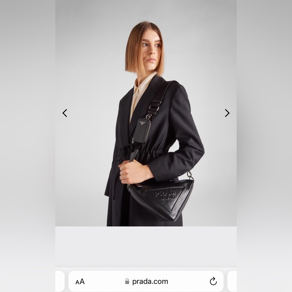 Prada Triangle leather shoulder bag (Grace Lux) authentic. - Picture 2 of 8